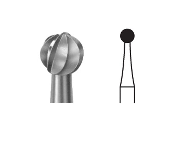 141RF.104.023  KOMET FRESA ACERO BOLA PIEZA DE MANO ø 023  6 ud.