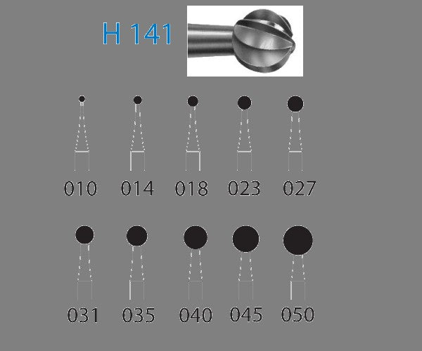 H141.104.014  KOMET FRESA C. TUNGSTENO BOLA PIEZA DE MANO ø 014  5 ud.