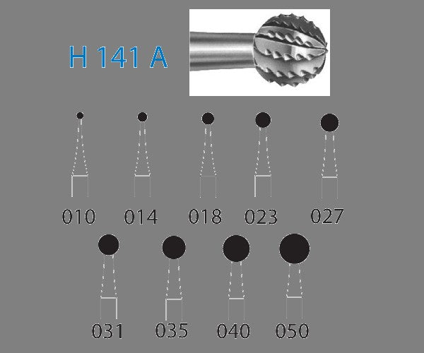 H141A.104.031  KOMET FRESA C. TUNGSTENO BOLA PIEZA DE MANO ø 031  1 ud.
