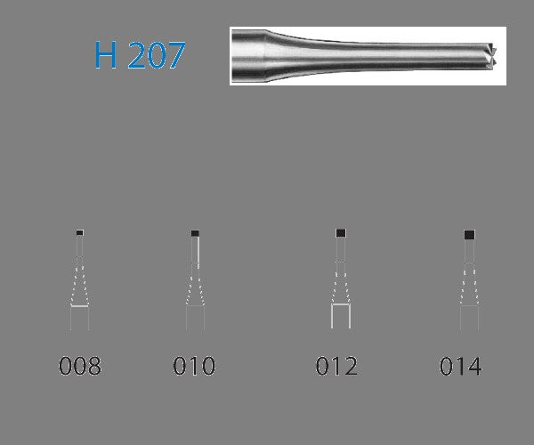 H207.314.010  KOMET FRESA C. TUNGSTENO CILINDRICA TURBINA ø 010  5 ud.