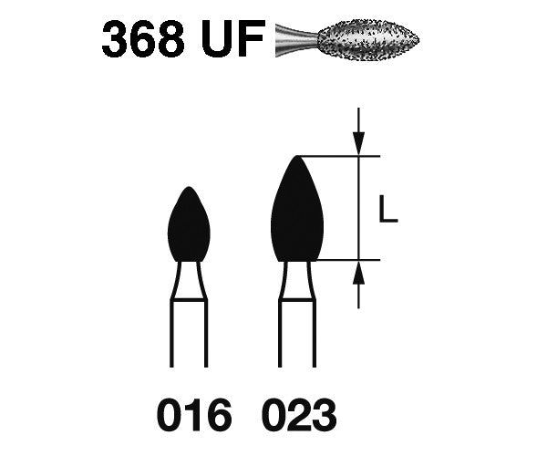 368UF.314.016 KOMET MADUIXA DIAMANT PILOTA RUGBY TURBINA ø 016 GRA ULTRA FINO 5 u.