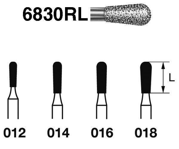 6830RL.314.018 KOMET DIAMOND PEAR TURBINE CUTTER ø 018 COARSE GRAIN 5 units