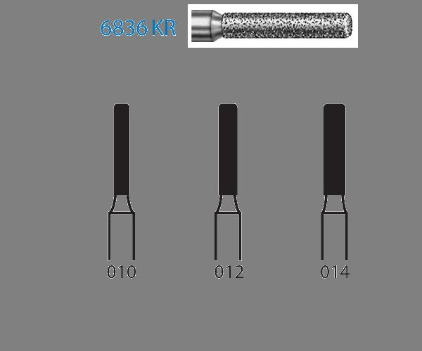 6836KR.314.012 KOMET DIAMOND CYLINDRICAL MILL ROUNDED EDGE TURBINE ø 012 COARSE GRAIN 5 pcs.