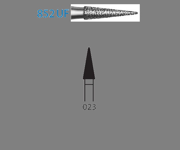 852UF.314.014  KOMET FRESA DIAMANTE LANZA TURBINA ø 014 GRANO ULTRA FINO 5 ud.