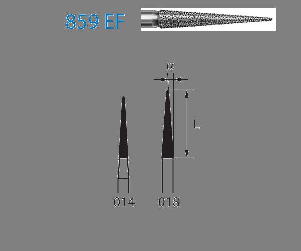 859EF.314.014 KOMET MADUIXA DIAMANT LLANÇA TURBINA ø 014 GRA EXTRA FI 5 u.