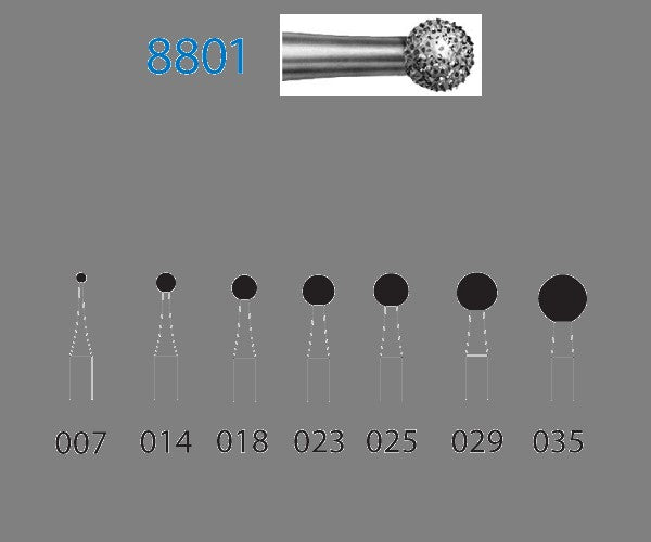 8801.314.029 KOMET MADUIXA DIAMANT BOLA TURBINA ø 029 GRA FINO 5 u.