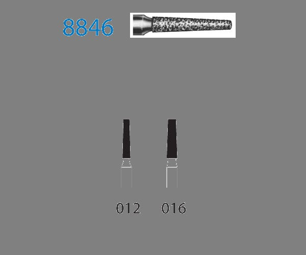 8846.314.012 KOMET CONICAL TURBINE DIAMOND BUR ø 012 FINE GRAIN 5 pc.