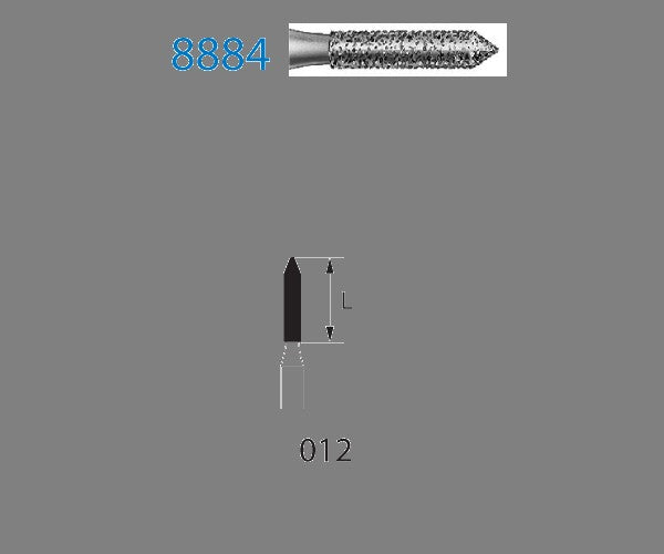 8884.314.012 KOMET MADUIXA DIAMANT CILÍNDRICA TURBINA ø 012 GRA FINO 5 u.