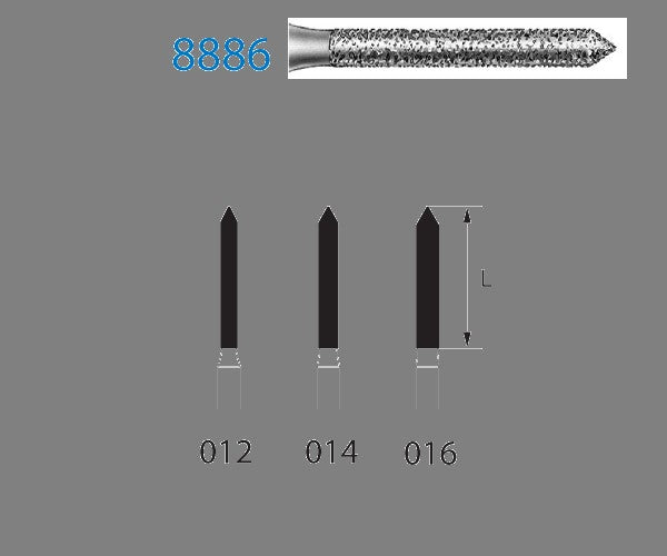 8886.314.014 KOMET MADUIXA DIAMANT CILÍNDRICA TURBINA ø 014 GRA FINO 5 u.