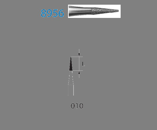 8956.314.010 KOMET MADUIXA DIAMANT PUNTIAGUDA TURBINA ø 010 GRA FINO 5 u.