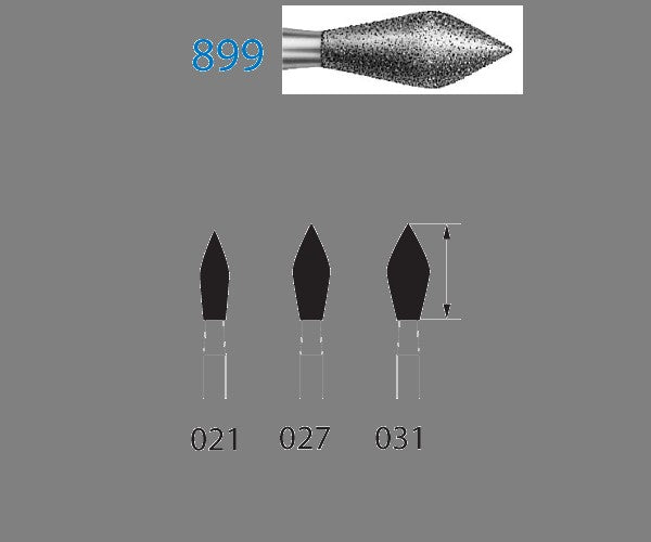 899.314.027 KOMET MADUIXA DIAMANT FORMES ESPECIALS TURBINA ø 027 GRA ESTANDAR 5 u.