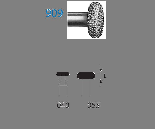 909.314.055  KOMET FRESA DIAMANTE RUEDA TURBINA ø 055 GRANO ESTANDAR 5 ud.