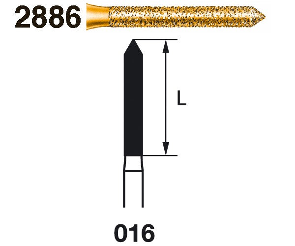 2886.314.016 KOMET DIAMOND CYLINDRICAL TURBINE CUTTER ø 016 EXTRA COARSE GRAIN 5 units