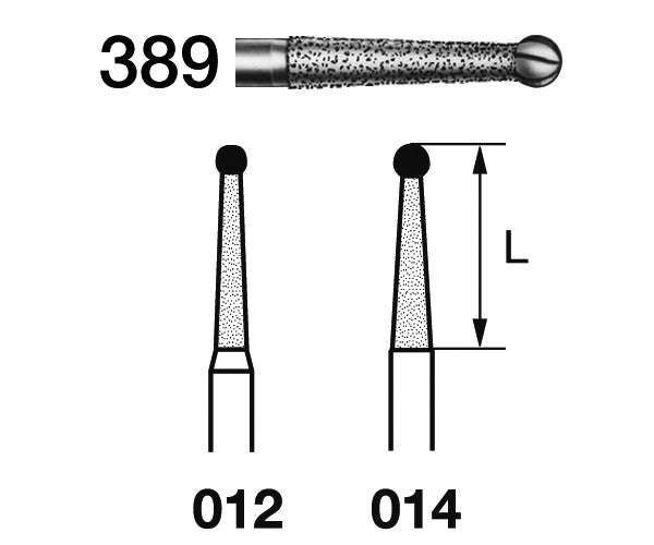 389.314.014 KOMET ROUNDED CONICAL DIAMOND TURBINE CUTTER ø 014 STANDARD GRAIN 5 units