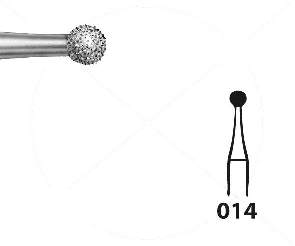 801.104.014 KOMET ROUND DIAMOND BURNER HANDPIECE ø 014 - 5pcs