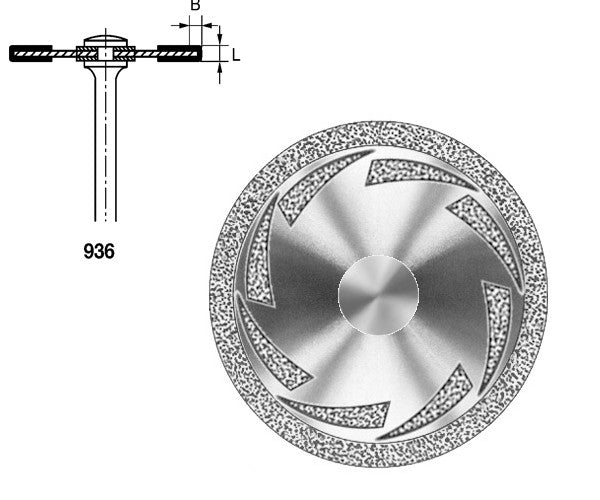 936.104.220 KOMET FLEXIBLE DIAMOND DISC HANDPIECE ø 220 - 1 unit
