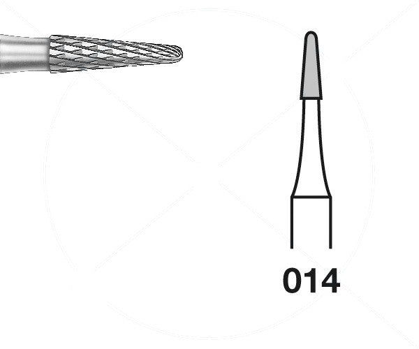 H138E.104.014 KOMET FRESA C. TUNGSTENO CONICA REDONDEADA PIEZA DE MANO ø 014 - 1uds