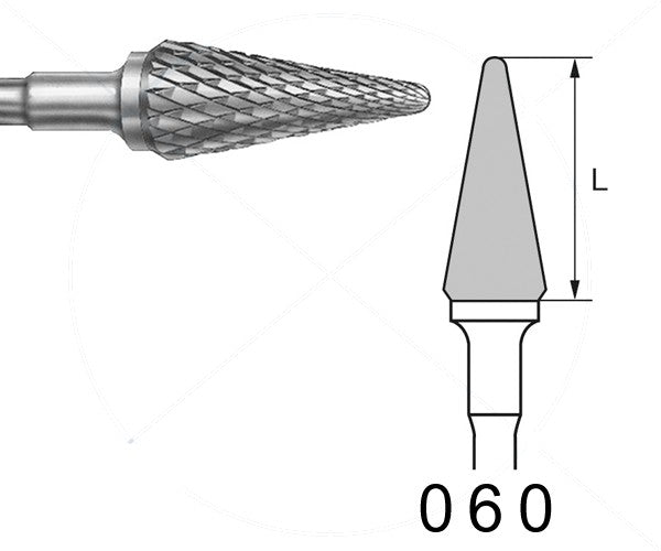 H257RE.104.060 KOMET MADUIXA C. TUNGSTÉ CONICA ARRODONIDA PEÇA DE MÀ ø 060 - 1uds