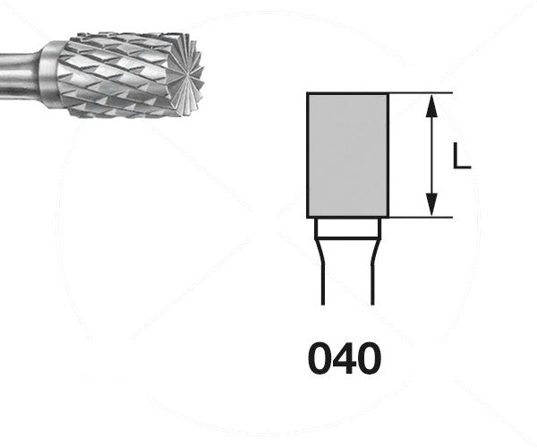 H296E.104.040 KOMET MADUIXA C. TUNGSTÈ CILÍNDRICA PEÇA DE MÀ ø 040 - 1uds