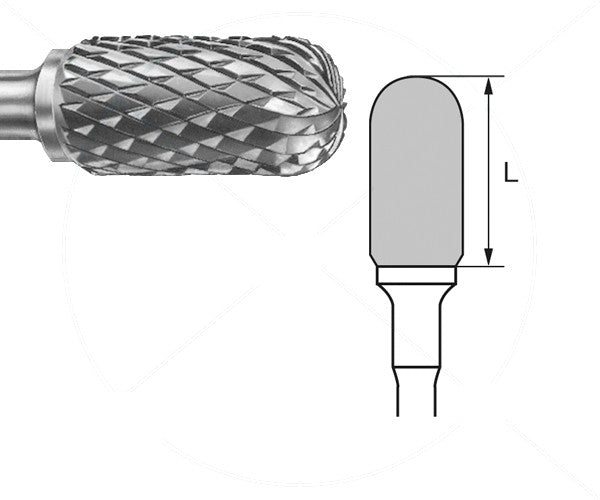 H72E.104.060 KOMET MADUIXA C. TUNGSTÈ CILÍNDRICA ARRODONIDA PEÇA DE MÀ ø 060 - 1uds