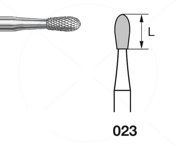 H88E.104.023 KOMET FRESA C. TUNGSTENO GOTA PIEZA DE MANO ø 023 - 1uds