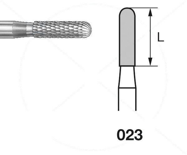 H129EF.104.023 KOMET MADUIXA C. TUNGSTÈ CILÍNDRICA ARRODONIDA PEÇA DE MÀ ø 023 - 1uds