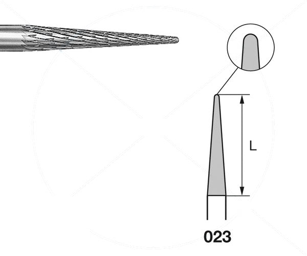 H257REF.104.023 KOMET MADUIXA C. TUNGSTÉ CONICA ARRODONIDA PEÇA DE MÀ ø 023 - 1uds