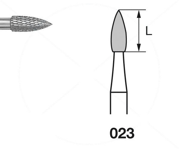 H78EF.104.023 KOMET FRESA C. TUNGSTENO LLAMA PIEZA DE MANO ø 023 - 1uds