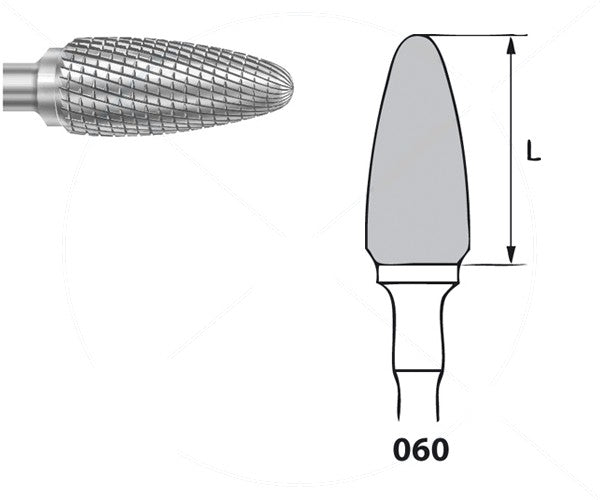 H251FSQ.104.060 KOMET MADUIXA C. TUNGSTÉ BELLOTA PEÇA DE MÀ ø 060 - 1uds