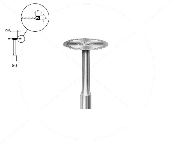 943.104.100 KOMET DISCO DIAMANTE RIGIDO PIEZA DE MANO ø 100 - 1uds