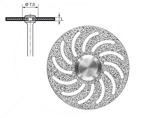 983.104.220 KOMET DISC DIAMANT HIPERFLEXIBLE PEÇA DE MÀ ø 220 - 1uds