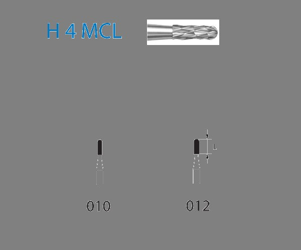 H4MCL.314.012 KOMET TUNGSTEN CYLINDRICAL ROUNDED TURBINE CUTTER ø 012 5 units