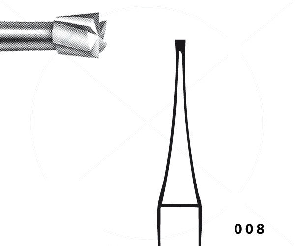 H30.104.008 KOMET FRESA C. TUNGSTENO CONO INVERTIDO PIEZA DE MANO ø 008 - 5uds