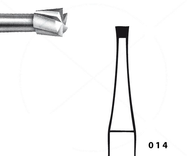 H30.104.014 KOMET FRESA C. TUNGSTENO CONO INVERTIDO PIEZA DE MANO ø 014 - 5uds