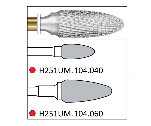 H251UM.104.060 KOMET FRESA C. TUNGSTENO BELLOTA PIEZA DE MANO ø 060 - 1uds