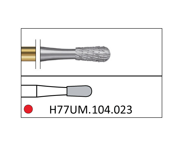 H77UM.104.023 KOMET FRESA C. TUNGSTENO PERA PIEZA DE MANO ø 023 - 1uds