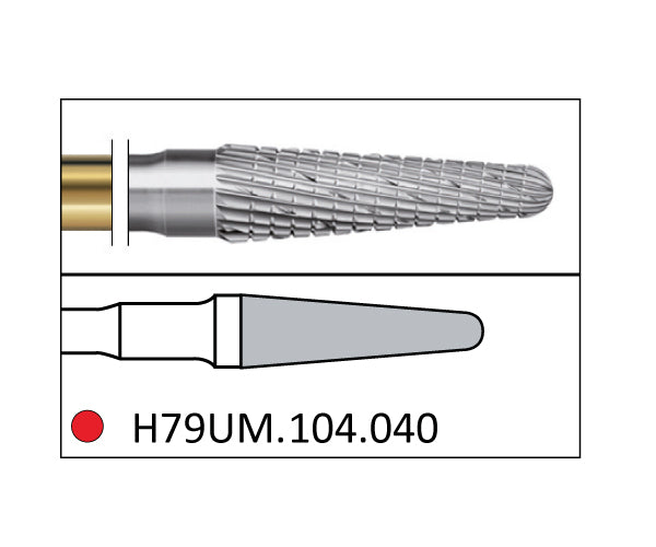 H79UM.104.040 KOMET MADUIXA C. TUNGSTENO CONICA ARRODONIDA PEÇA DE MÀ ø 040 - 1uds