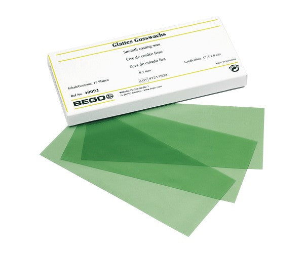 CERA VERDE BEGO lisa 0,50 mm 15 planchas