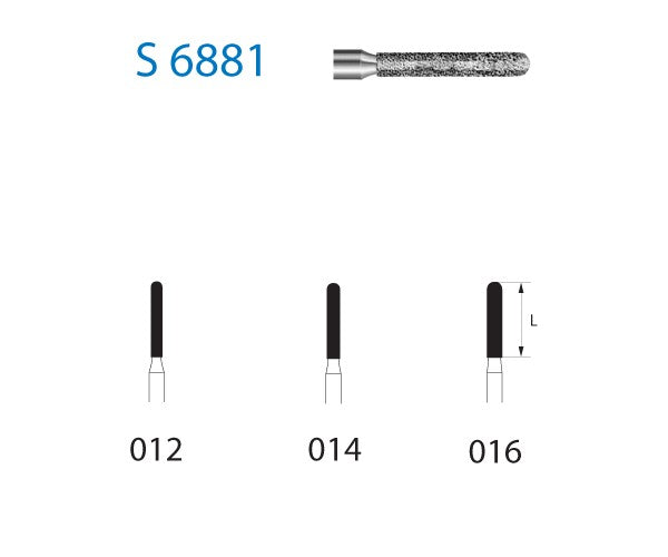 S6881.314.014 KOMET MADUIXA DIAMANT CILÍNDRICA ARRODONIDA TURBINA ø 014 GRA GRUIXUT S 5 u.