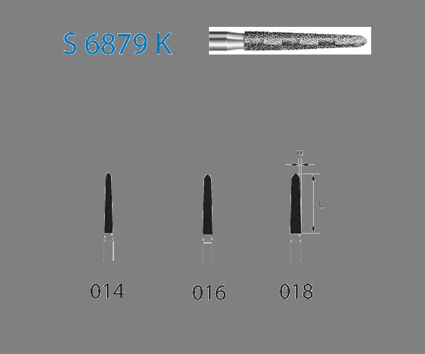 S6879K.314.016 KOMET MADUIXA DIAMANT TORPEDE CONICA TURBINA ø 016 GRA GRUIX S 5 u.
