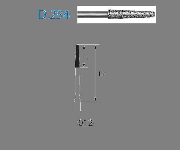 D254.314.012 KOMET CONICAL DIAMOND TURBINE CUTTER ø 012 STANDARD GRAIN 5 units