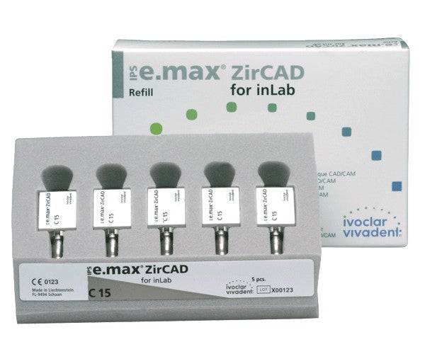 IPS EMAX ZIRCAD inlab C15L 5 pc