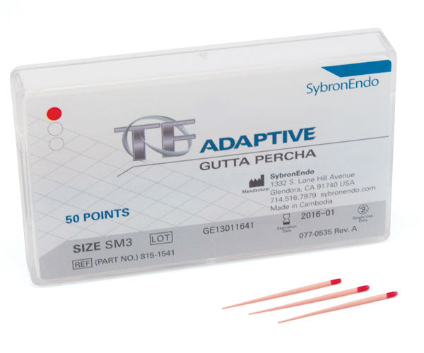 GUTAPERCHA TF ADAPTIVE SM3 kit pequeño rojo 50 ud