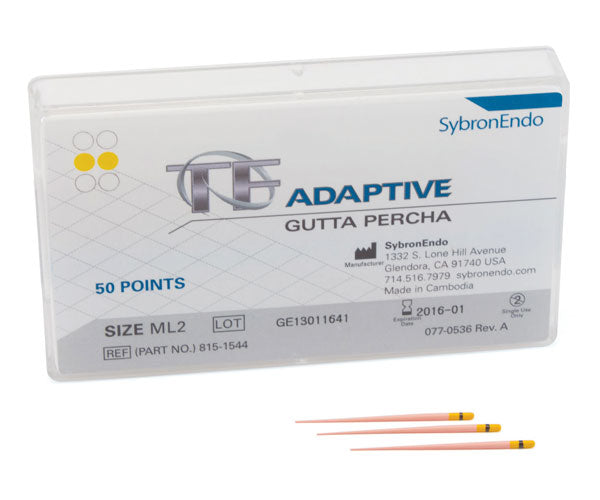 GUTAPERCHA TF ADAPTIVE ML2 med/largo kit amarillo 50 ud
