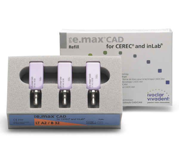 IPS EMAX CAD cerec/inlab LT A2 B32 3 ud