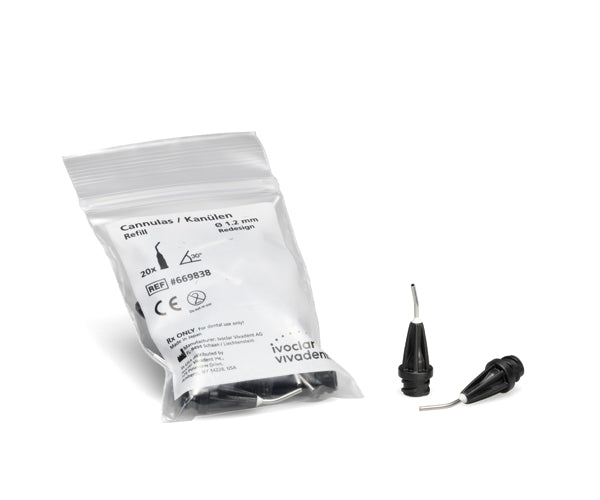 TETRIC EVOFLOW BULK FILL cánulas negras 1,2 mm 20 ud