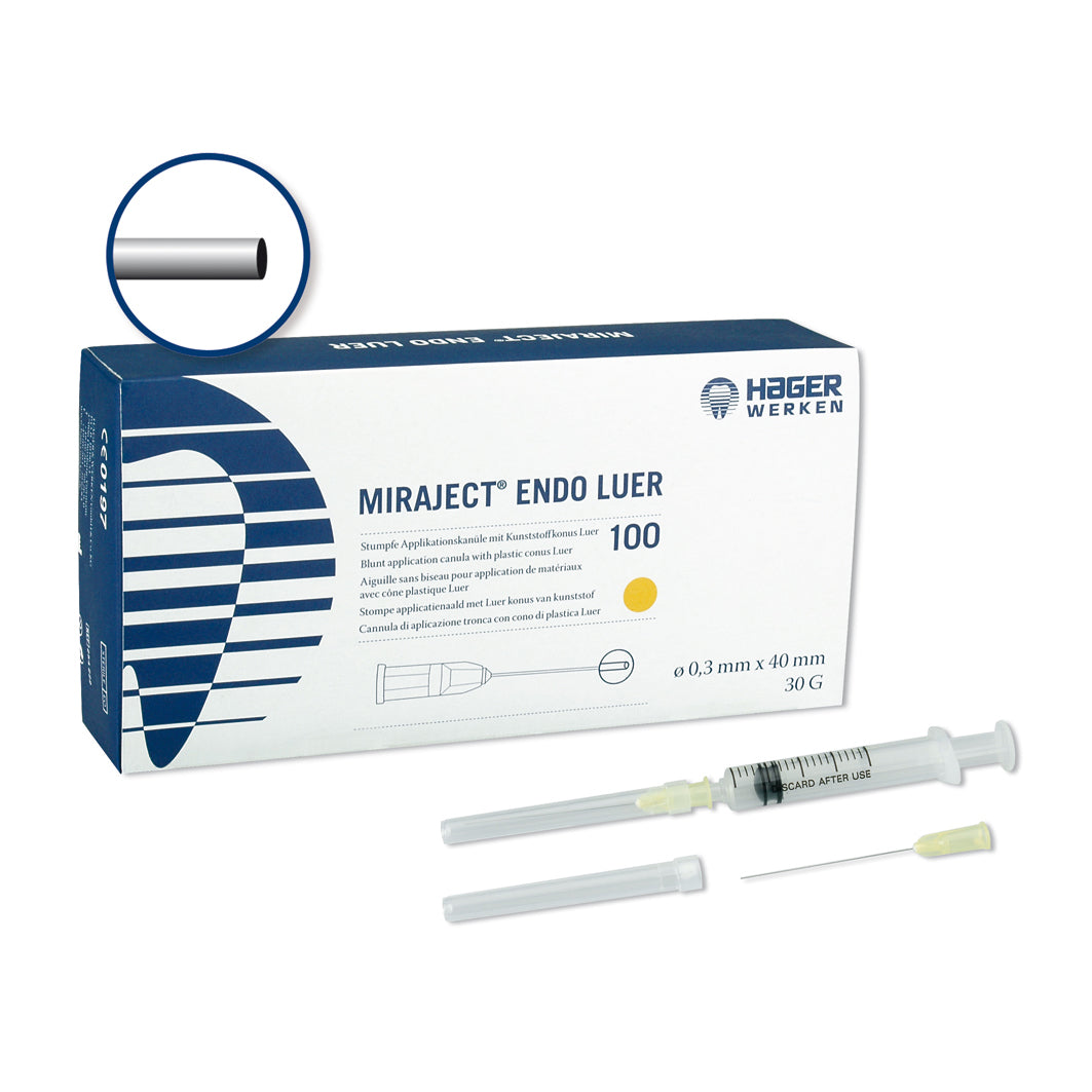 MIRAJET ENDO LUER agulles 0,3 x 40mm 100 u
