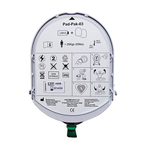 BATERIA PAD-PAK y ELECTRODOS p/desfibrilador 360P/350P