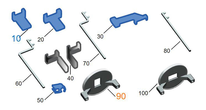POSICIONADORES VISTARAY para sensor tamaño 1 kit
