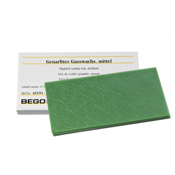 BEGO medium rough wax 0.60 mm 15 sheets